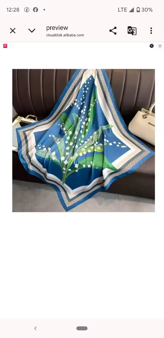 Silk Scarf,  90 cm x 90 cm