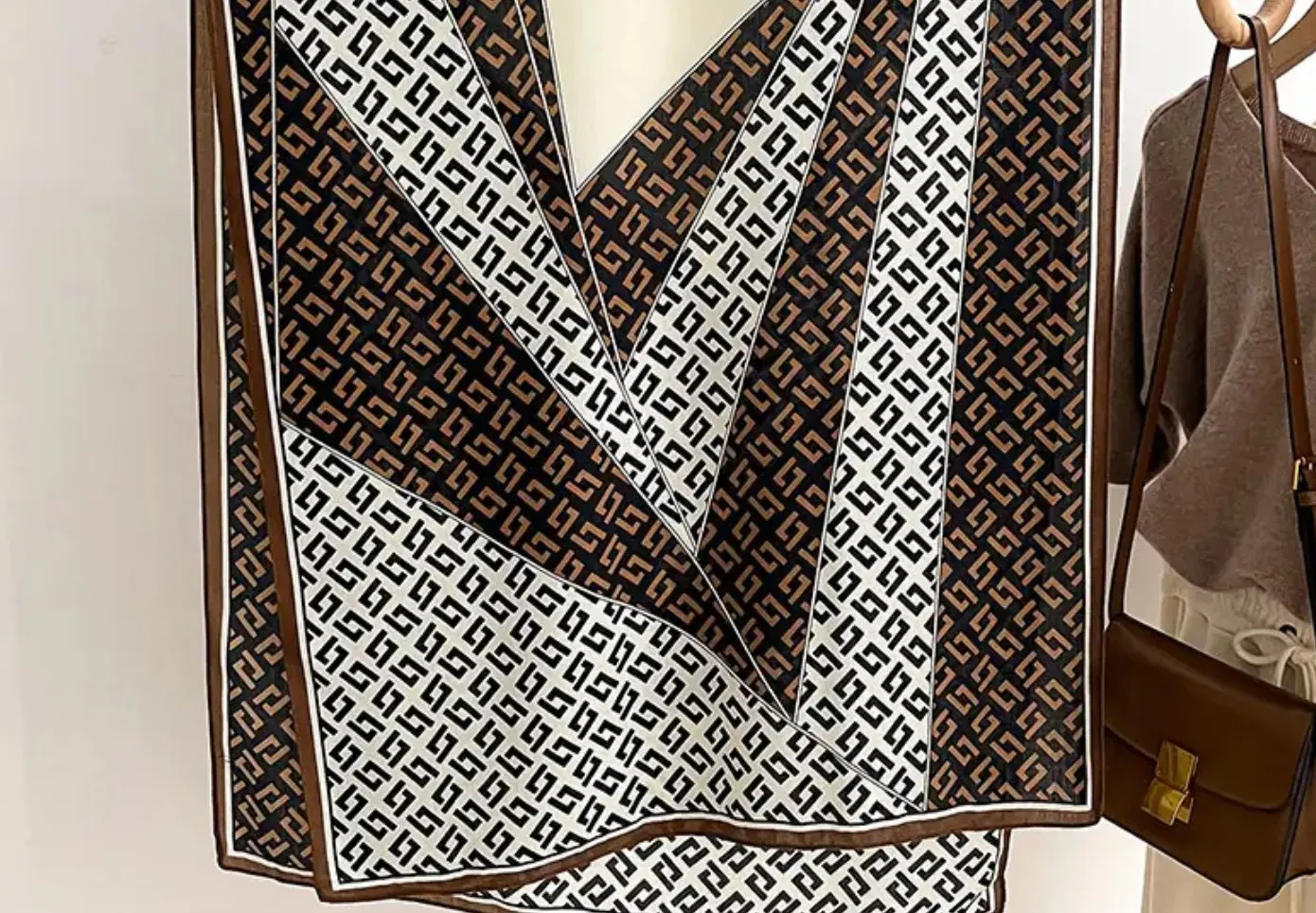 Printed polyester string beach shawl scarf